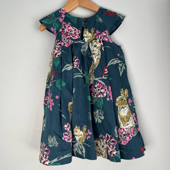 Tea Collection Dress with AOP Animals & Flowers Navy 18-24M Girl - Picture 3 of 4